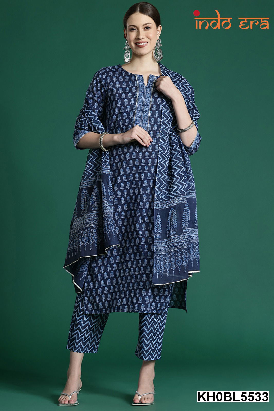 2509 Indo Era Daily Wear Cotton Printed Kurti With Bottom Dupatta Wholesale Price In Surat

